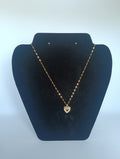 collier cœur et zircone