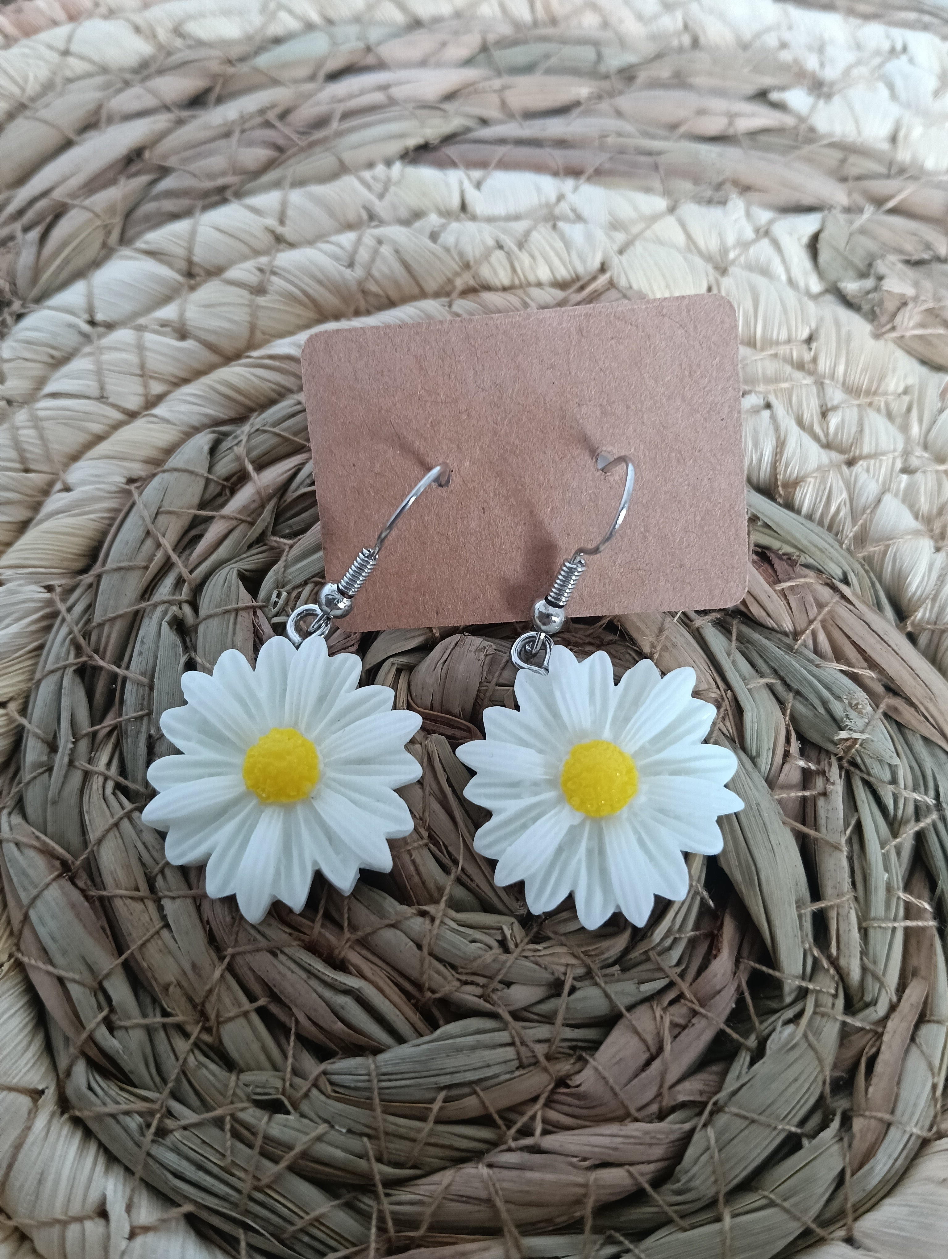 boucle d'oreille fleur marguerite
