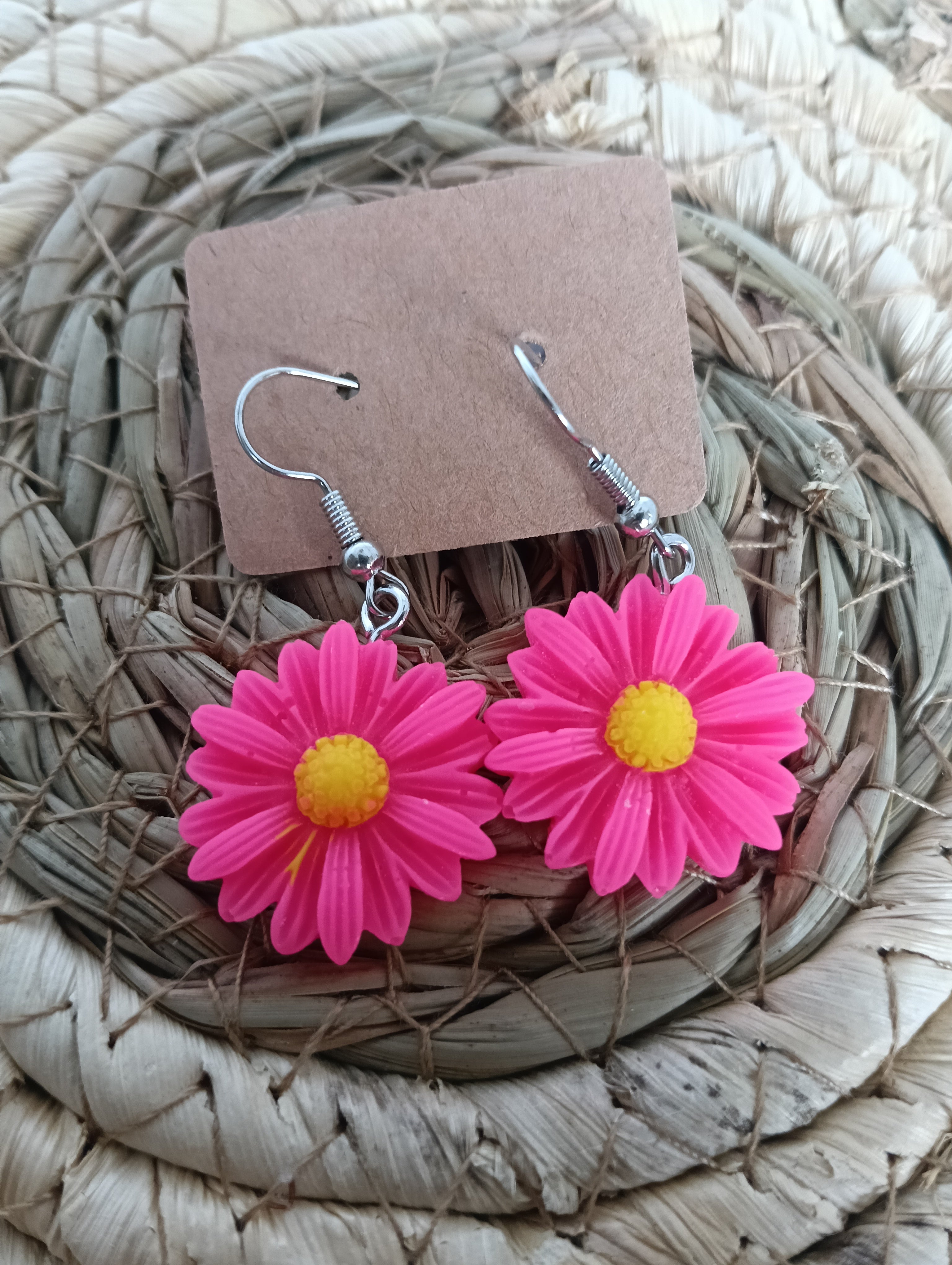 boucle d'oreille fleur marguerite