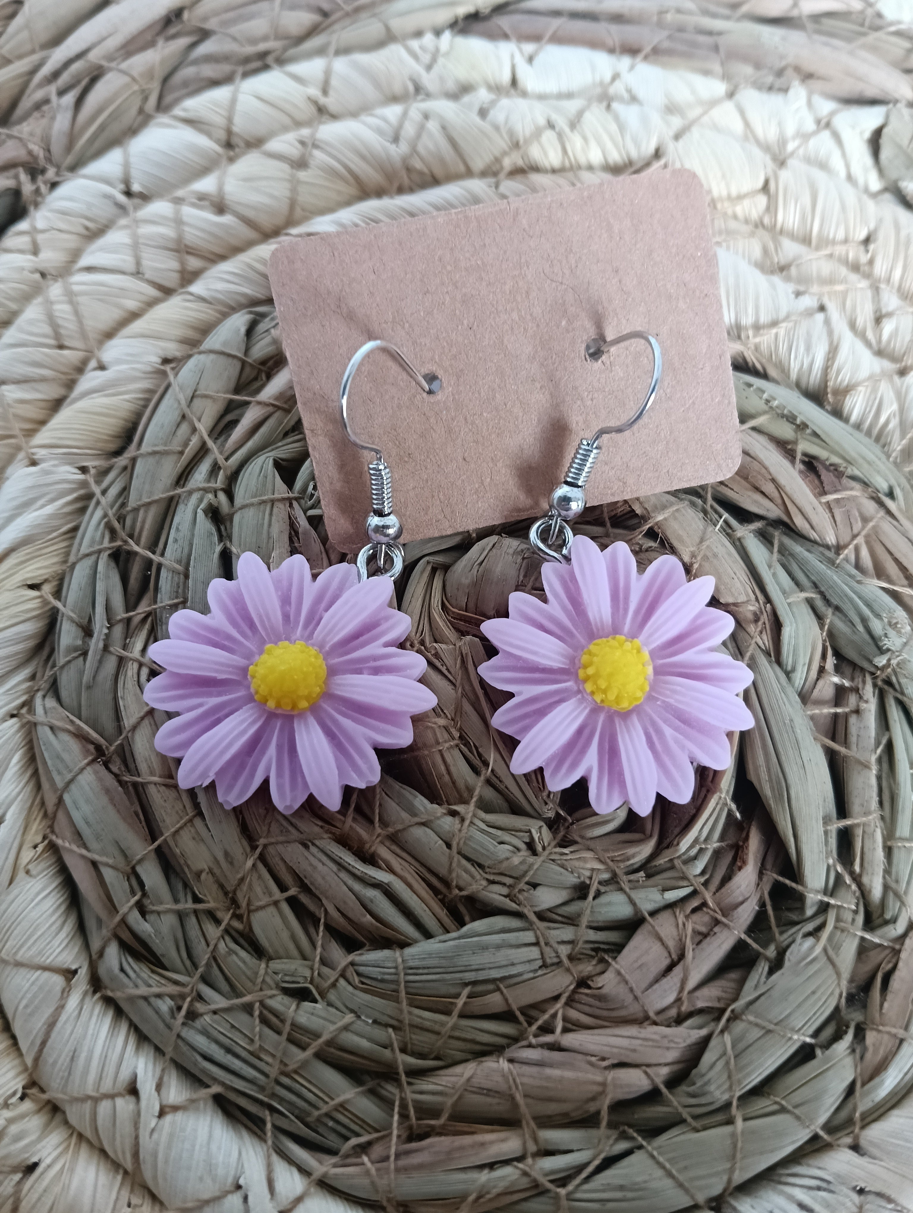 boucle d'oreille fleur marguerite